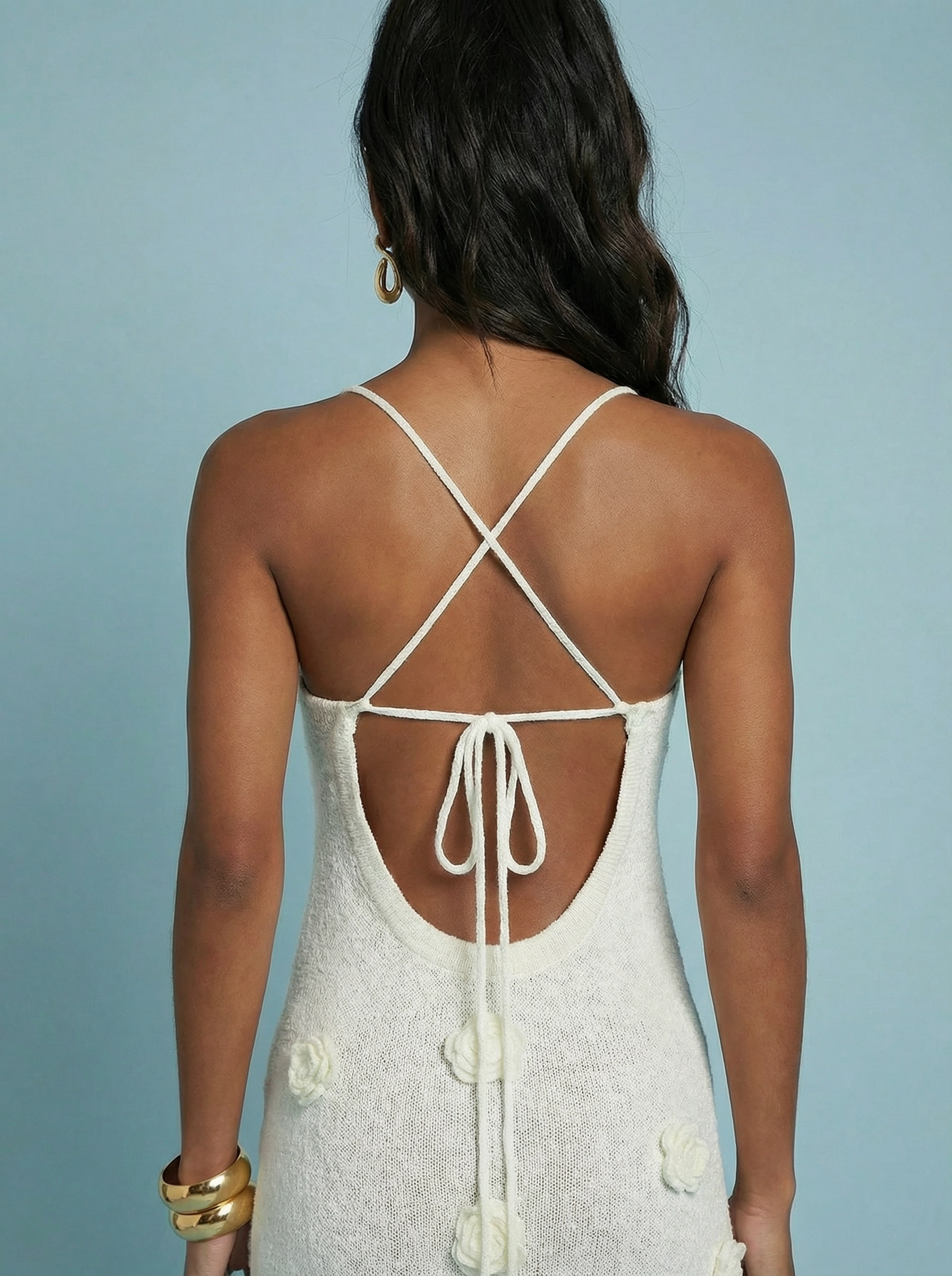 Vienna - Rosette Knit Maxi Dress