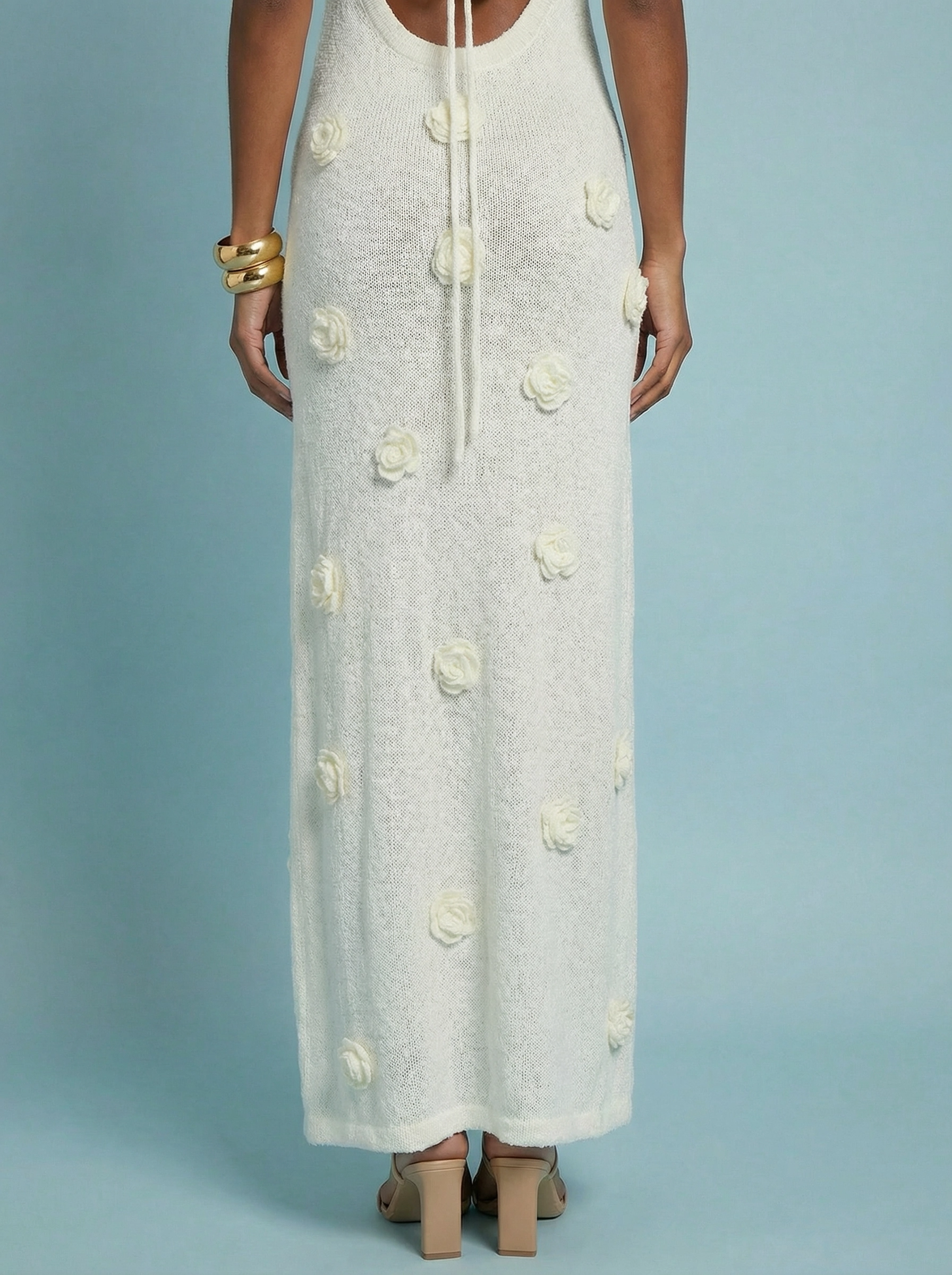 Vienna - Rosette Knit Maxi Dress