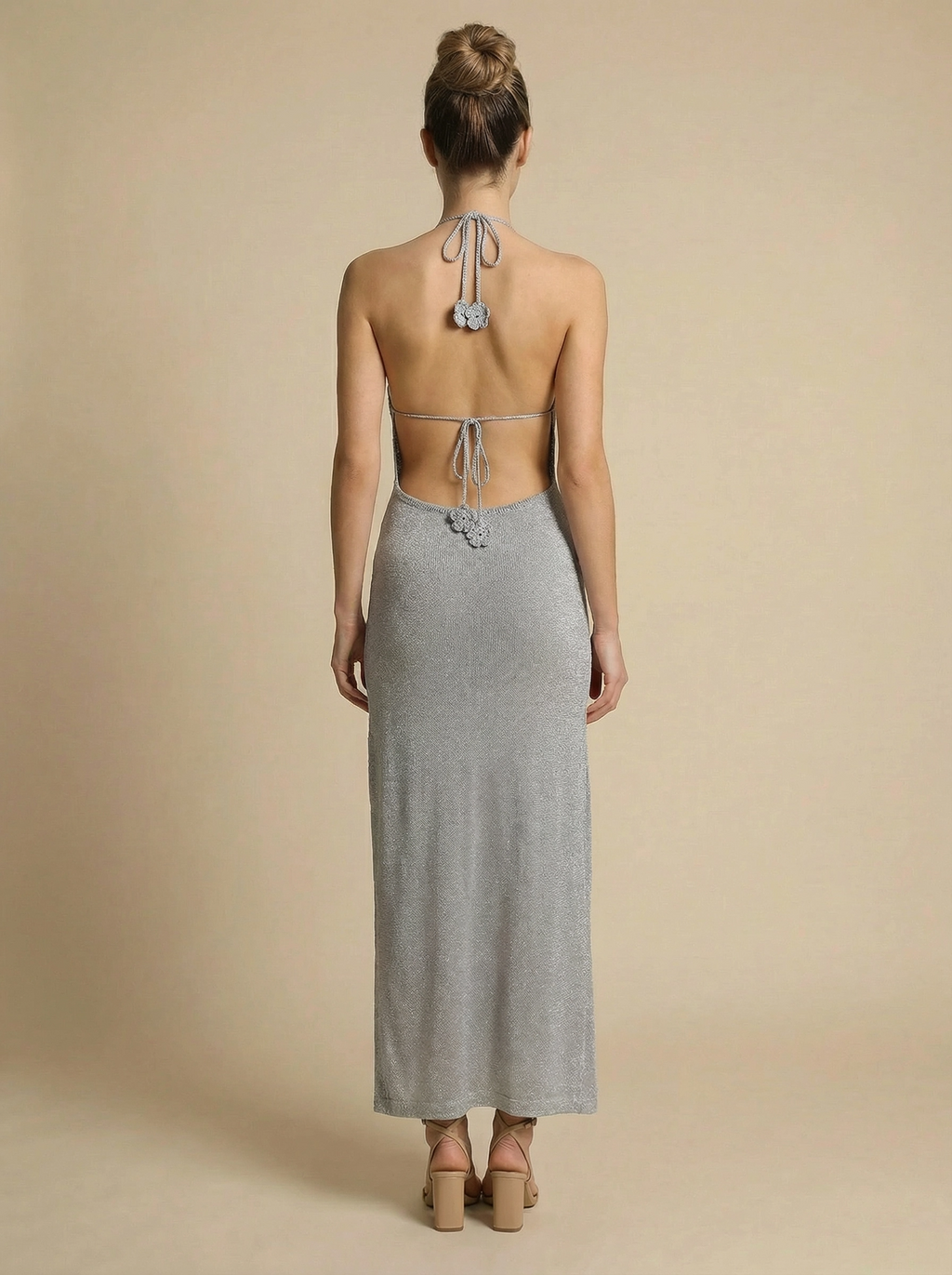 Selina - Halter Tie Up Maxi Dress